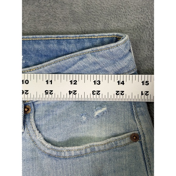 Old Navy Jeans Womens 6 Blue High Rise O.G. Straight Stretch Distressed - Picture 3 of 9